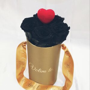 LJubav-trajne ruže flower box (crne 961St)