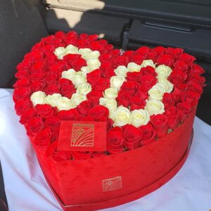 Flower box srce od ruža ( 1113 St)