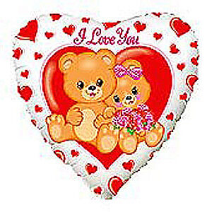 Balon na helij - medvjedići sa srcima
